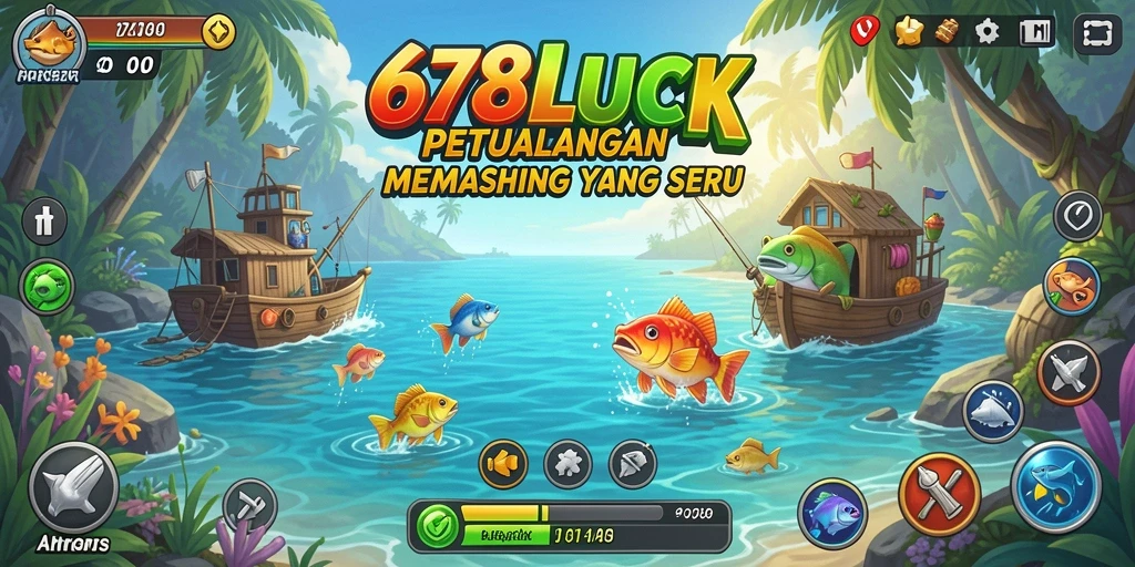 Tampilan gameplay seru memancing di 678LUCK dengan ikan beragam.