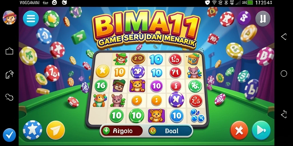 Tampilan gameplay Bingo menarik pada BIMA11 dengan grafis yang cerah.