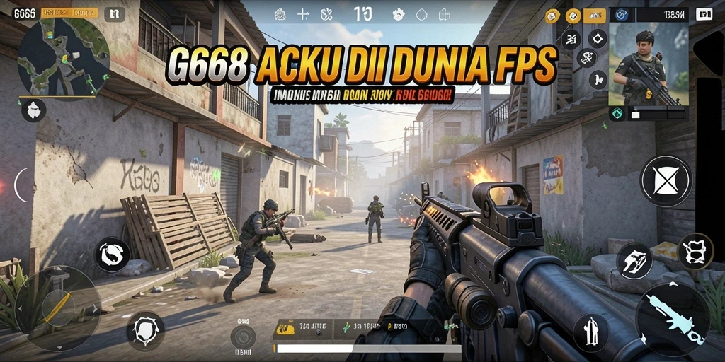 Screenshot gameplay G668 menunjukkan pertempuran intens dalam lingkungan yang detail.