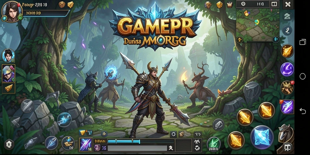 Menampilkan aksi epik dalam dunia MMORPG GAMERP.