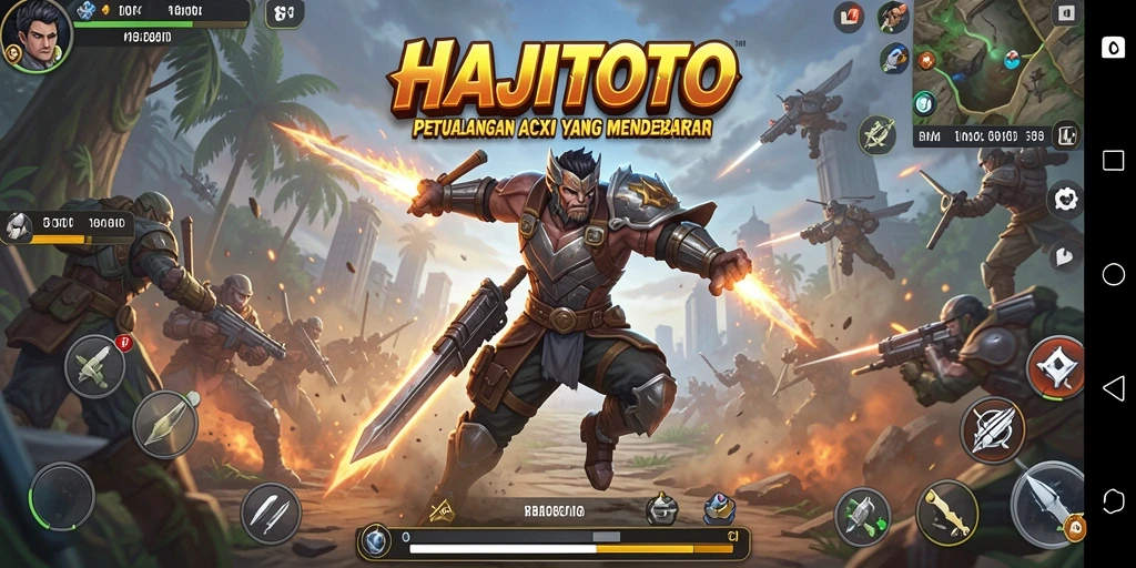 Tampilan utama gameplay HAJITOTO dengan serangan aksi mendebarkan.
