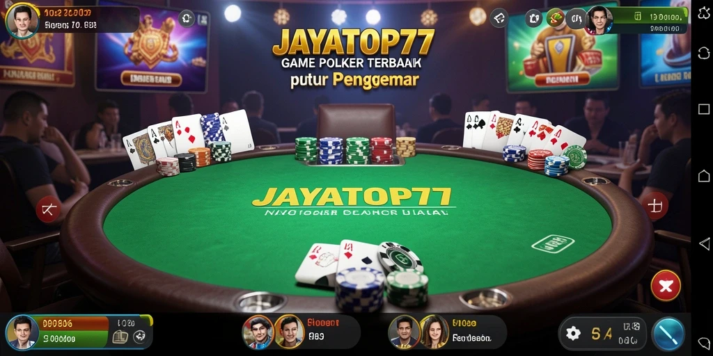 Tampilan gameplay seru dari JAYATOP77 yang memikat para pemain poker.