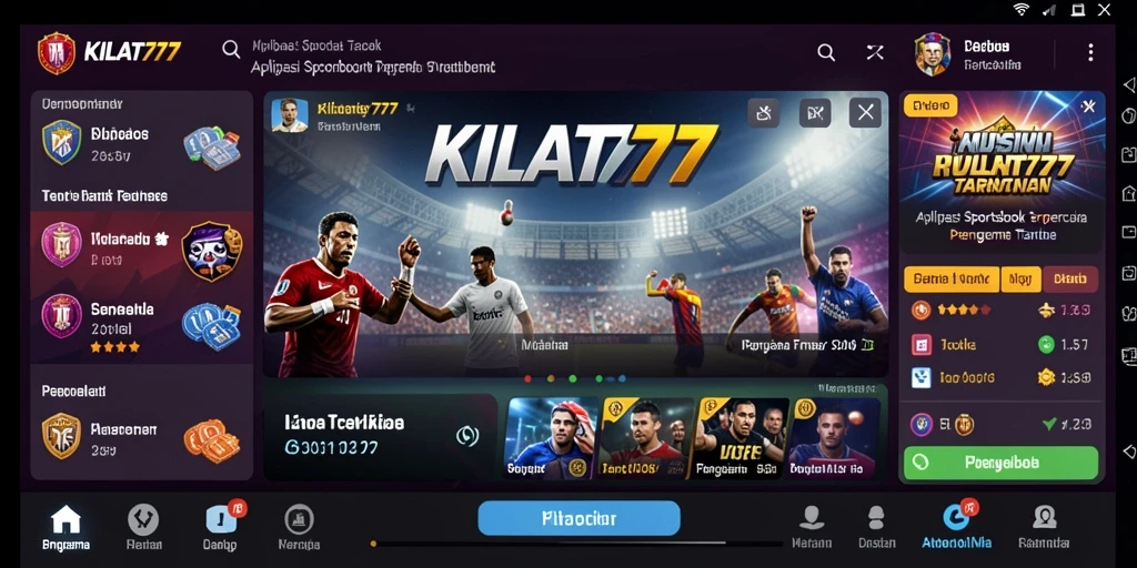 Screenshot KILAT777 menampilkan antarmuka taruhan olahraga yang menarik.