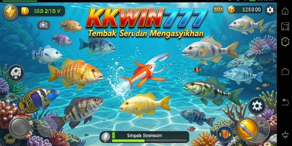 Tampilan menarik dari gameplay Tembak Ikan KKWIN777.