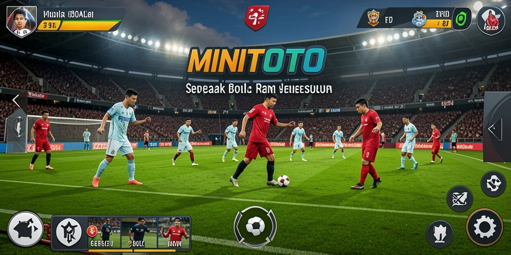 Tampilan menarik dari gameplay sepak bola di MINITOTO.