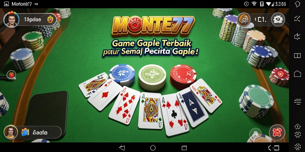 Screenshot gameplay MONTE77 yang menunjukkan keseruan bermain Gaple.