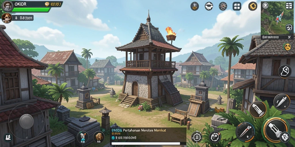 Gameplay seru OKIDR dalam pertahanan menara yang intens.