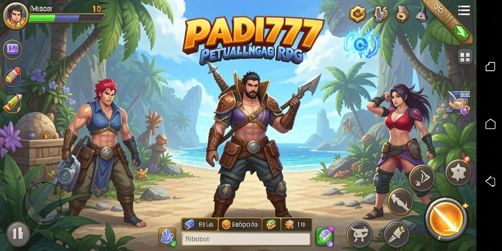 Screenshot PADI777 menampilkan pengalaman gameplay RPG yang mendebarkan.