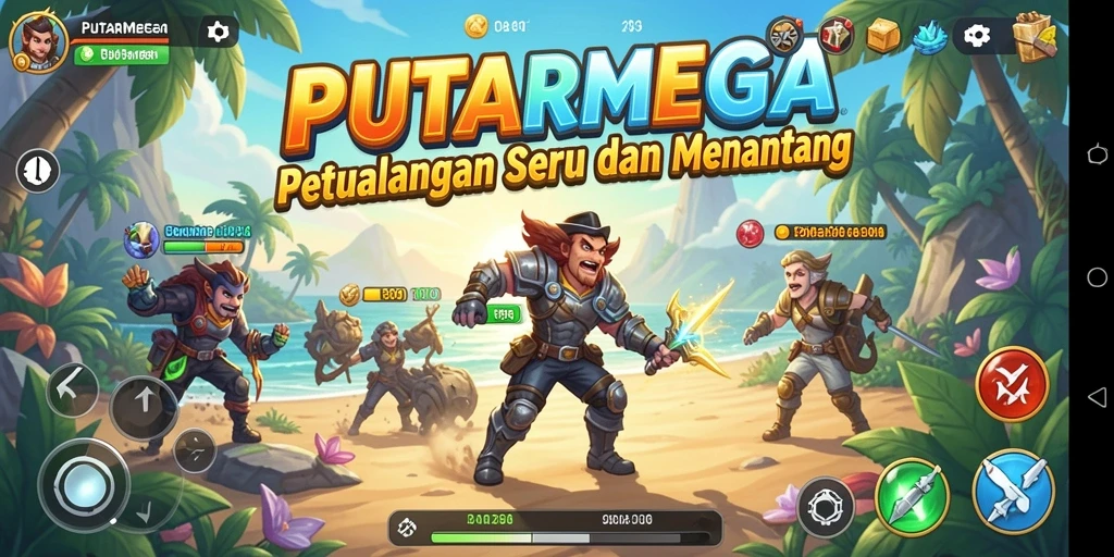 Tampilan gameplay seru dan menantang di PUTARMEGA.