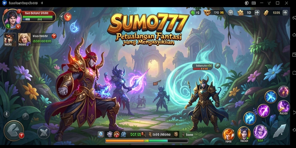 Tampilan permainan SUMO777 dengan grafik menawan dalam pertarungan RPG.
