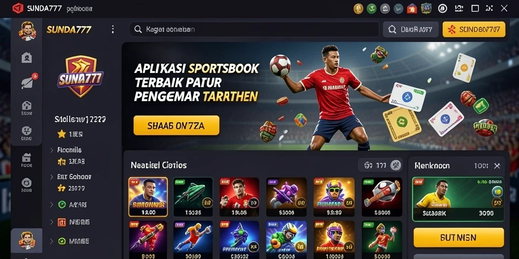 Tampilan gameplay menarik dari SUNDA777 yang menampilkan fitur sportsbook.