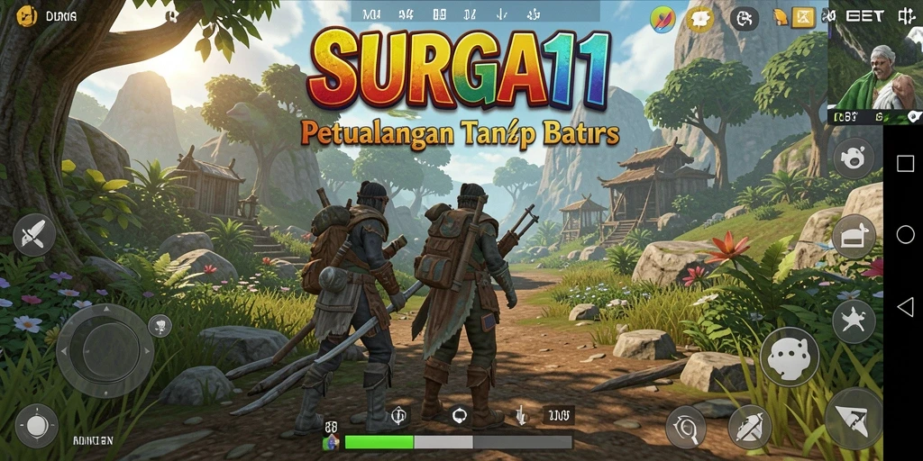 Gameplay <strong>SURGA11</strong> yang menampilkan eksplorasi dunia terbuka dan interaksi karakter.