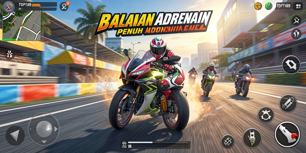 Tangkapan layar gameplay penuh aksi dari TOPI189.