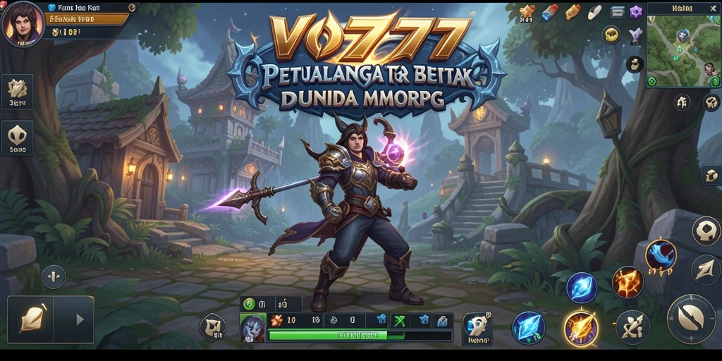 Tampilan epic dari gameplay VO777 dalam dunia MMORPG.